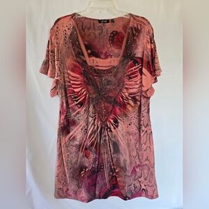 Apt. 9 Women's Top in Maroon Pattern